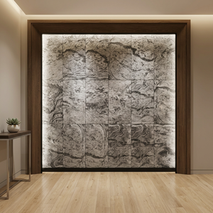 Revêtement mural intérieur moderne en pierre d'ardoise flexible écologique, 1 à 3 mm, avec support en résine, léger, imperméable - Product Image 6