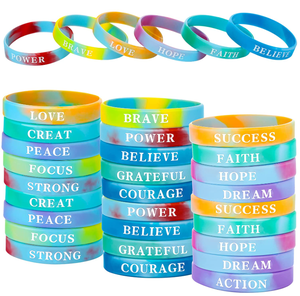2023 Hot Sale Bulk Custom Printed Logo Eco-Friendly <strong>Bracelet</strong> Silicone <strong>Rubber</strong> Wrist <strong>Bands</strong> for <strong>Bracelet</strong> - Product Image 3
