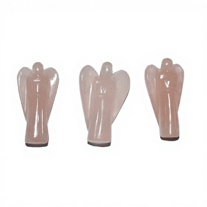 งานแกะสลักหินโรสควอตซ์รูปนางฟ้า ดีไซน์ใหม่ปี 2015 ขายส่ง ของที่ระลึกหินอาเกตแกะสลักสไตล์เฟิงสุ่ย เสริมความรัก คริสตัลสำหรับส่งออก - Product Image 1