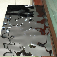 Plaque en acier inoxydable durable et esthétique à effet d'ondulation d'eau
