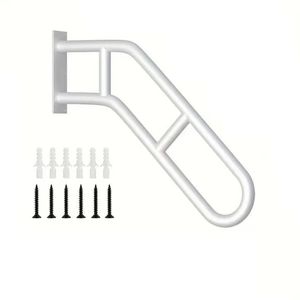 Jinsheng U-Shaped <b>White</b> Wall-Mounted Grab Bar Anti-Slip Safety Bathroom Toilet Handrail Metal - Product Image 1