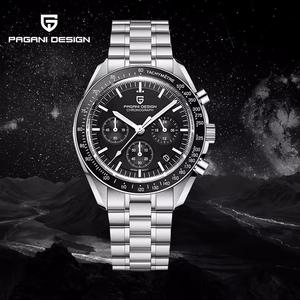 Reloj Retro Nuevo de PAGANI DESIGN, Relojes de Cuarzo para Hombre, Acero Inoxidable, Cristal de Zafiro Luminoso, Cronógrafo - Product Image 2