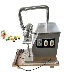 Gummy Candy Nuts Pecan Sugar Coating Table Top Machine Drum Chocolate Coating Machine