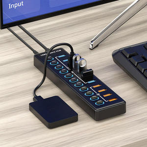 Hub USB 3.2 Gen 2 à 11 ports, adaptateur secteur 48W, station de charge rapide, répartiteur USB haute vitesse avec câble d'alimentation de 0,3 m - Product Image 1