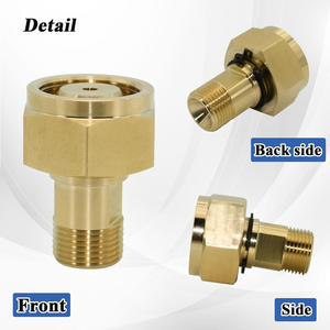 Connecteur en laiton supérieur CGA-520 <span class=keywords><strong>B</strong></span> Réservoir Acétylène à CGA-200 Régulateur d'acétylène pour torche à gaz - Product Image 6