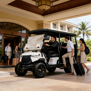 Véhicule à faible vitesse LSV de conception récente 2026, 4 places, pour le transport des invités et les promenades panoramiques - Product Image 1