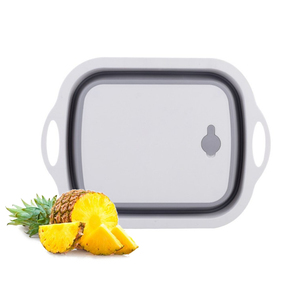 Planche à découper pliable multifonction en PP, panier à légumes pour la cuisine, outil de découpe et de lavage intégré pour les légumes - Product Image 2