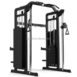 Dual Cable Crossover Máy Thương Mại Đa Phòng Tập Thể Dục Với Squat Rack Đào Tạo Thiết Bị Tập Thể Dục Với Tấm Trọng Lượng