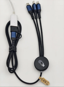 สายชาร์จไฟ LED 6-in-1 USB-C พร้อมไฟส่องสว่าง Micro USB 60W ป้องกันสายพันกัน ชาร์จเร็ว 120 ซม. - Product Image 3