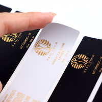 Emballage d'autocollant en feuille d'or mate recyclable de luxe avec logo personnalisé et produit d'impression avec impression d'étiquette personnalisée