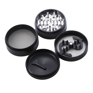 Grinder per Erbe in Alluminio CNC a 4 Pezzi da 63mm con Finestra Trasparente - Macinino per Tabacco e Spezie con Rivestimento per Alimenti e Logo Personalizzato - Product Image 2