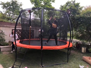 Shang jie CE Garantierte Qualität Bester Preis Top Sale 48 Zoll 8FT 10 FT 12FT 14FT <span class=keywords><strong>Trampoline</strong></span> Outdoor Park mit Sicherheits netz - Product Image 3