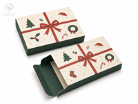 Caja de Regalo de Cartón Corrugado Kraft de Lujo con Cinta, Disponible en Stock, para Empaquetado al por Mayor, Regalos de Navidad, Bodas, Cumpleaños y Festividades