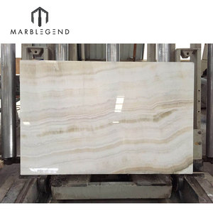 ราคาโรงงาน แผ่นผนังหินอ่อนออนิกซ์สีงาช้างธรรมชาติแบบมีไฟส่องด้านหลัง - Product Image 5
