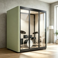 Cabine acoustique insonorisée modulaire pour 6 personnes, cabine d'isolation acoustique pour studio de musique, hôpital, école, salle de réunion