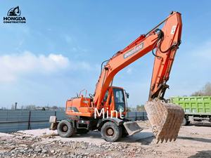 Excavatrices sur pneus DOOSAN d'occasion DH210w-7 de qualité supérieure avec de faibles heures de travail Peinture originale DH210w DH150W-7 DH170 DH420 en vente - Product Image 3