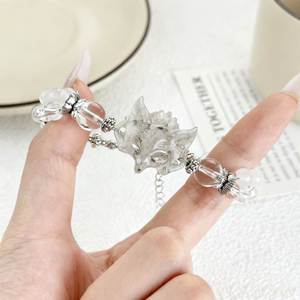 Black Fantasy Popcorn Cracked <b>Crystal</b> <b>Beads</b> <b>Crystal</b> Fox Mask <b>Bracelet</b> Women's Beaded Jewelry <b>Crystal</b> <b>Bracelets</b> Bangles for Girls - Product Image 2