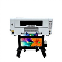 Printer UV Roll to Roll A3 13 inci Baru dengan Dual Printhead Epson Xp600/i1600/i3200 Printer Stiker Otomatis Penuh