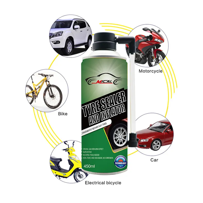 OEM Aerosol Emergency Use Tire Spray Sealant Inflator Puncture Repair for motor bike tubeless ygp tire sealant and inflator