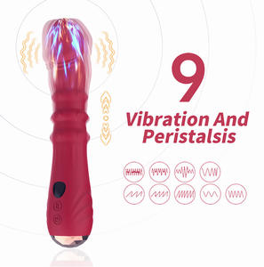 Baguette de massage électrique à 9 vibrations alimentée par USB Jouets sexuels pour adultes Gode Stimulation clitoridienne à main Vibromasseur de poussée du point G - Product Image 3