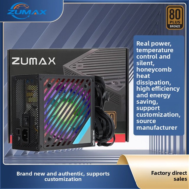 FACTORY PRICE ZUMAX Cross-border Rated 550W 650W 750W 850W Bronze ATX Desktop Gaming PC Host Computer Power Supply