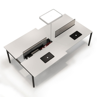 Station de travail de 4 places, meuble de bureau