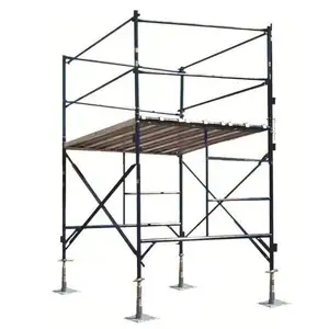 Galvanized Domestic H Frame Scaffolding With Planks Movable Scaffolding For Fasade Works