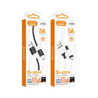 JOKADE - Cable USB a Micro USB de Silicona Flexible de 1 Metro, Resistente a la Flexión, Carga Rápida, Cable de Datos para Teléfono Inteligente