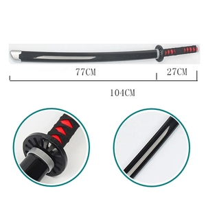 Sabre <span class=keywords><strong>Katana</strong></span> en Bois de 104 cm de Inosuke, Zenitsu, Tanjiro, Jouet, Accessoires de Cosplay pour Fête d'Anime - Product Image 3