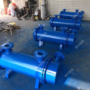 เครื่องทำความเย็นแบบท่อ Guohua Intelligent Manufacturing Glc3-7 ระบายความร้อนด้วยน้ำมัน แนวนอน สำหรับน้ำมันเย็น ช่วงอุณหภูมิ 120 องศา - Product Image 3