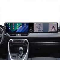 Autoradio Android 14 double écran 12,3 pouces MOOKAKA pour Toyota RAV4 2020-2022, système multimédia GPS Navi, CarPlay sans fil, unité principale