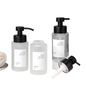 Dispenser di Sapone in Acciaio Inox Personalizzato Rotondo 200/300 ml Bottiglia in Vetro con Pompa in Acciaio Inox per Sapone Liquido o Schiuma - Product Image 2