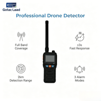 Detektor Drone Genggam Portabel Deteksi Sinyal Anti-Drone Pemindai RF Peralatan Sistem Keamanan UAV Kontrol Jarak Jauh 1.5-3KM