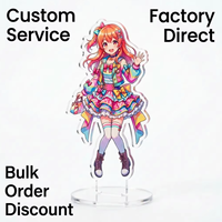 Supports en acrylique personnalisés en gros pour figurines d'anime, qualité supérieure, découpés au laser, transparents, pour cadeaux d'affaires