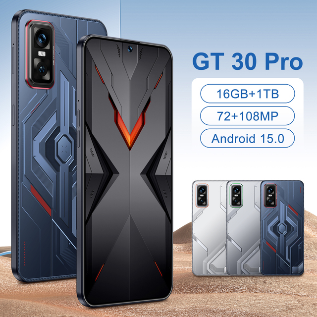 2025 GT30 PRO Gaming Waterproof Smartphone 16GB+1TB Android MTK Processor Unlocked