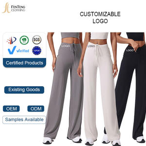 Pantalons de sport droits pour <span class=keywords><strong>la</strong></span> course à pied en plein air, nouvelle collection Lulu Custom, antibactériens, cool, jambes larges, design amincissant - Product Image 1