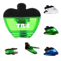 Clip magnétique en plastique personnalisé en forme de pomme, clip crocodile, aimant de réfrigérateur, clips pour sacs en papier, pour promotion de bureau, cadeau