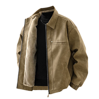Nouvelle veste bomber coupe-vent décontractée pour homme, personnalisable, durable, en PU, style vintage américain, avec patchwork et fermeture éclair, de haute qualité, OEM