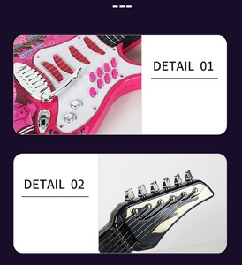Wholesale Kids Musical Instruments Electric Guitar Toy Set with <b>Stand</b> <b>Microphone</b> Musical Instrument Toy for Children - Product Image 4