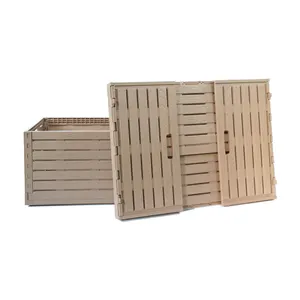 Plastic Collapsible Plastic Crates For Fruits And Vegetables with wheels