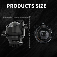 LELANPU DRL Faros Proyectores LED Universales para Moto y Coche 12V, Luces Antiniebla y de Conducción
