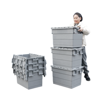JOIN Vente chaude de haute qualité 600*400*415mm caisses de stockage empilables caisses en plastique avec couvercle