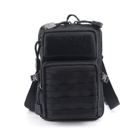 Sac de taille tactique multifonctionnel d'extérieur pour hommes, pochette pour téléphone de 7 pouces avec passant de ceinture, pochette utilitaire verticale Molle EDC pour la randonnée