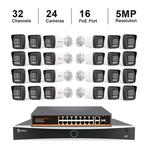 Système de caméra POE 32 canaux 5MP en stock aux États-Unis, 24 caméras bullet 5MP IP67, NVR 32 canaux 12MP, commutateur POE 16 canaux, détection de mouvement - Product Image 1
