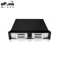 Châssis/boîtier de montage en rack de serveur DVR industriel 2U de haute qualité en alliage d'aluminium à facteur de forme ATX avec ventilateur pour EKI-N2052 PC industriel
