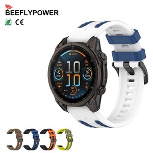 BEEFLYPOWER <span class=keywords><strong>Bracelet</strong></span> de montre intelligente en silicone à ajustement rapide 26 mm 22 mm, <span class=keywords><strong>bracelet</strong></span> sport pour <span class=keywords><strong>Garmin</strong></span> Fenix 8 7X Pro, <span class=keywords><strong>bracelet</strong></span> bicolore - Product Image 1