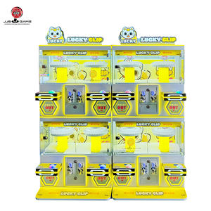 4人用ミニクレーンゲーム景品機ぬいぐるみ自動販売機クリップマシン人形マシン-コイン/紙幣対応カスタマイズ可能 - Product Image 1