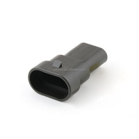 Connecteur étanche à deux broches DJ9005A avec capteur d'eau, adaptateur de contrôleur de lampe HID, prise 12059181 avec contact en cuivre