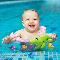 Jouets pour le bain des bébés Crocodile flottant Poissons Piscine Jeux Eau Jeu Ensemble Cadeau Baignoire Douche Plage Bain Jouets pour enfants