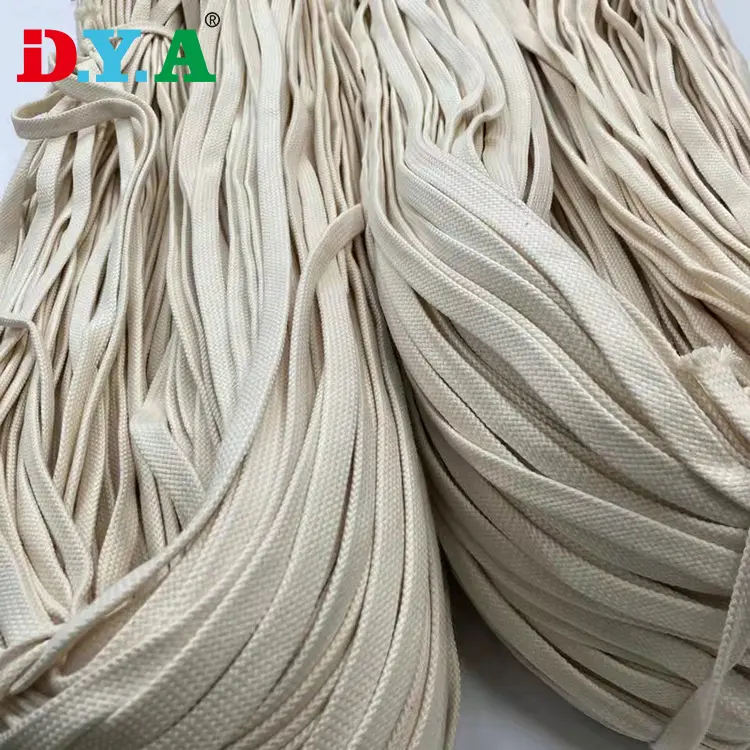Stock Raw White 32 Double Core Flat Cotton Cord per abbigliamento pantaloni vita corda scarpe cintura tessuta